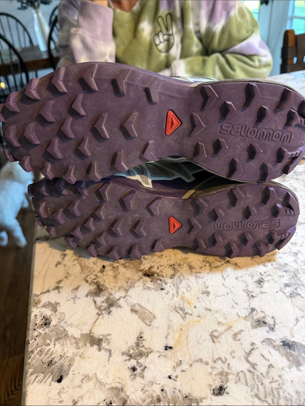 Salomon Women's Trail Running Shoes - Gray and Purple - Picture 2 of 6